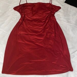 Adjustable tie back mini dress